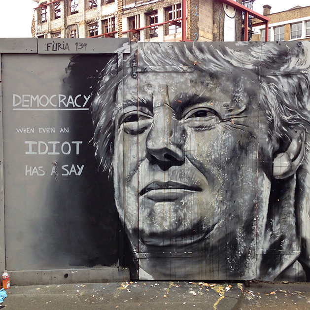 روایت تصویری هنرمندان دنیا از ترامپ