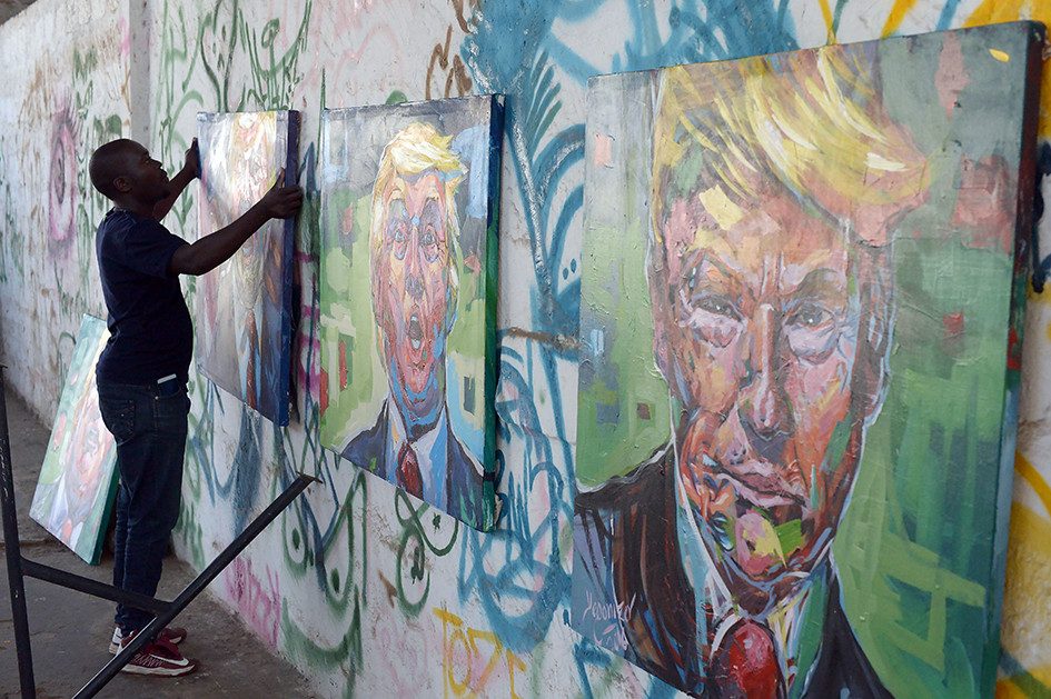 روایت تصویری هنرمندان دنیا از ترامپ