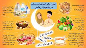 اصول تغذیه ای در ماه مبارک رمضان در شرایط کرونا