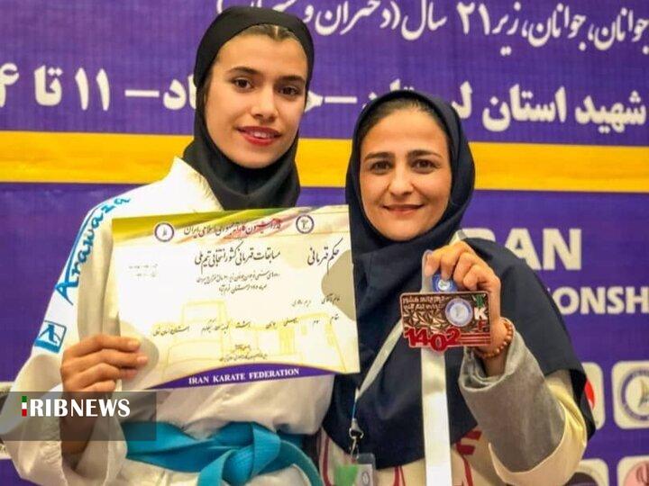 دختر کاراته‌کار اسفراینی مدال برنز قهرمانی کشور را کسب کرد