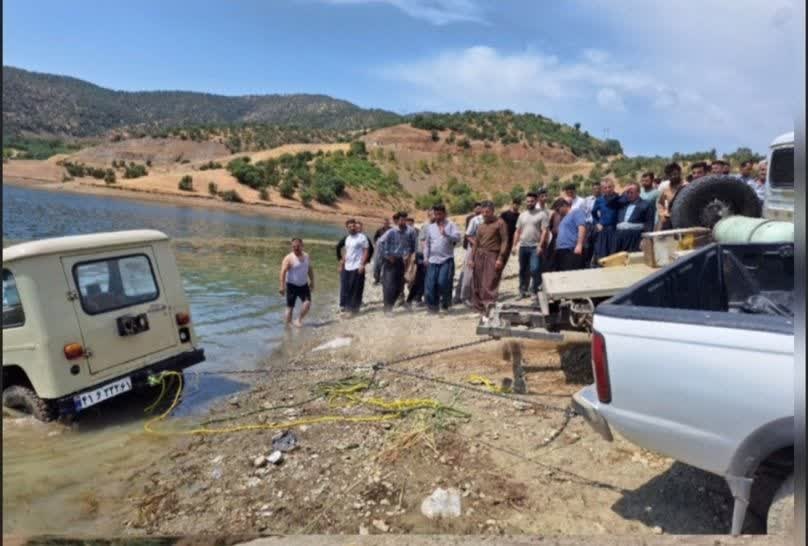 سقوط یکدستگاه خودرو به سد گاران و فوت راننده آن