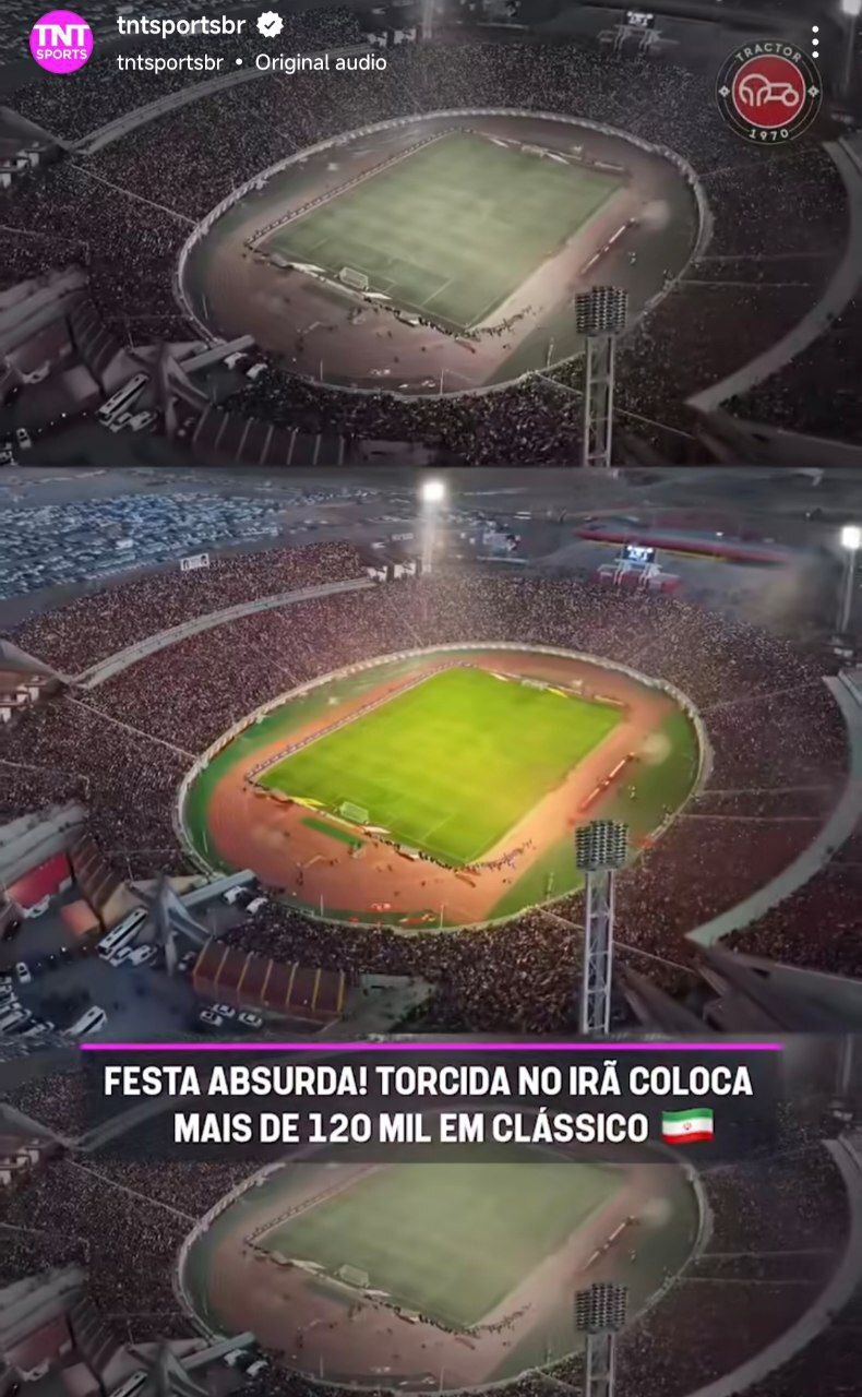 تصاویری از ورزشگاه «یادگارامام تبریز» در صفحات خارجی