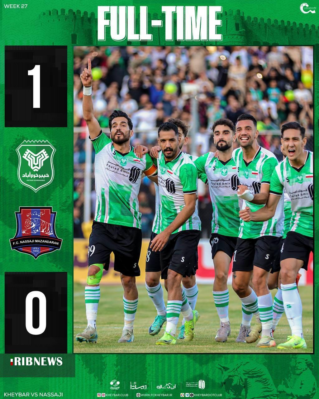 خیبر با برد مقابل نساجی در لیگ برتر ماندنی شد