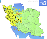هشدار نارنجی بارندگی برای ۱۰ استان کشور