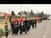 پیاده روی جاماندگان کربلا در شهرستان بیله سوار
