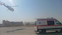 پرواز بالگرد اورژانس برای نجات جان بیمار تصادفی
