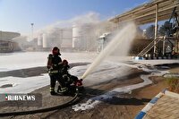 رزمایش پدافند غیرعامل در شرکت پخش فرآورده‌های نفتی خراسان شمالی