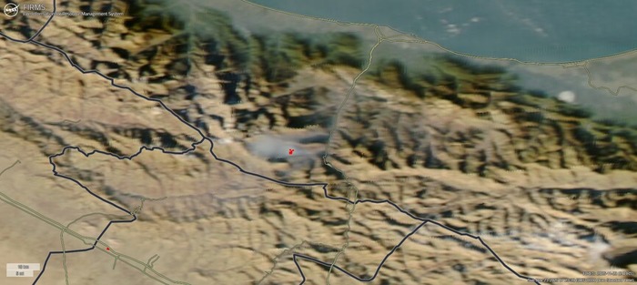 تصاویر ماهواره ای ناسا از منطقه دچار آتش سوزی در جنگل های الیت در جنوب چالوس